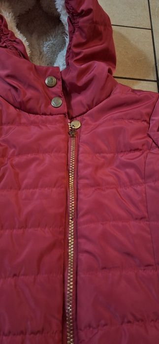 Różowa kurtka zimowa z kapturem 116 5.10.15