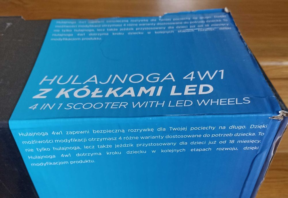 HULAJNOGA z kółkami Led 4w1 SEVEN FOR 7 Rowerek - nowy