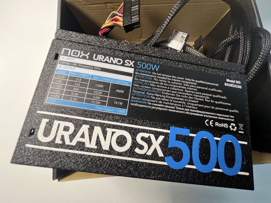 Fonte de Alimentação ATX Nox Urano SX 500W 80 Plus