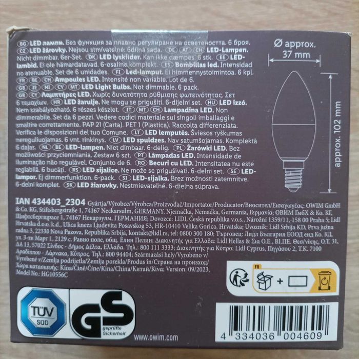 Żarówki świeczki LED Livarno Home