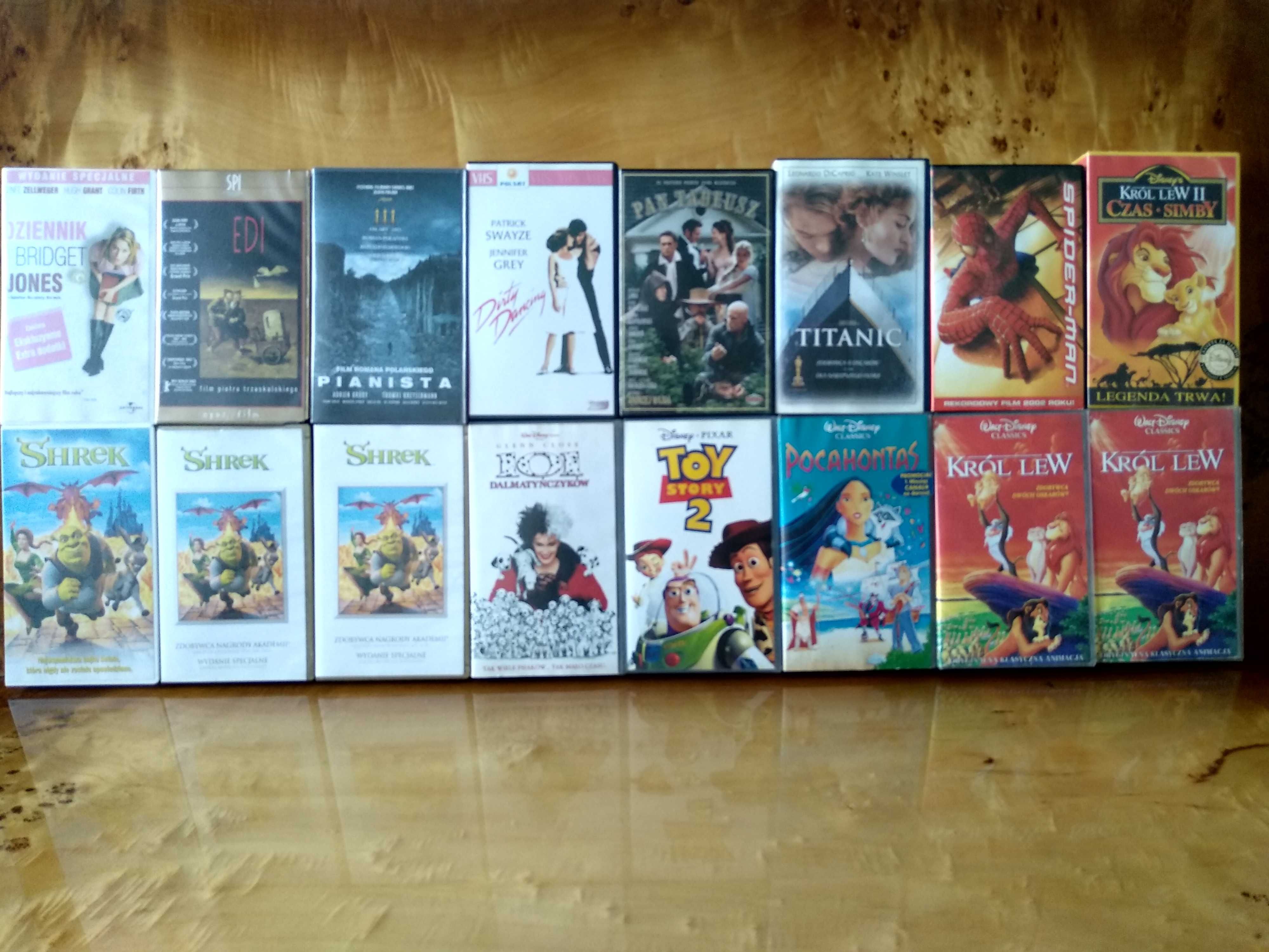 Zestaw 16 sztuk kaset! Kasety VHS video wideo orginalne filmy licencja