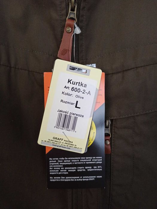 NOWA kurtka myśliwska wędkarska GRAFF rozm. L