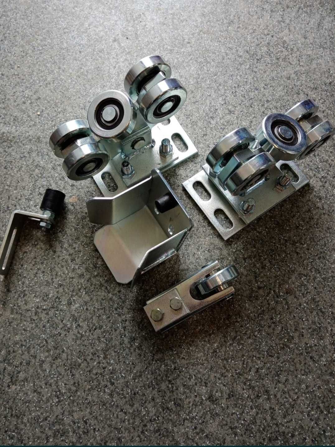 Wózek 80 bramowy rolka bramy 33mm kosz najazdowy najazd ocynk kpl.