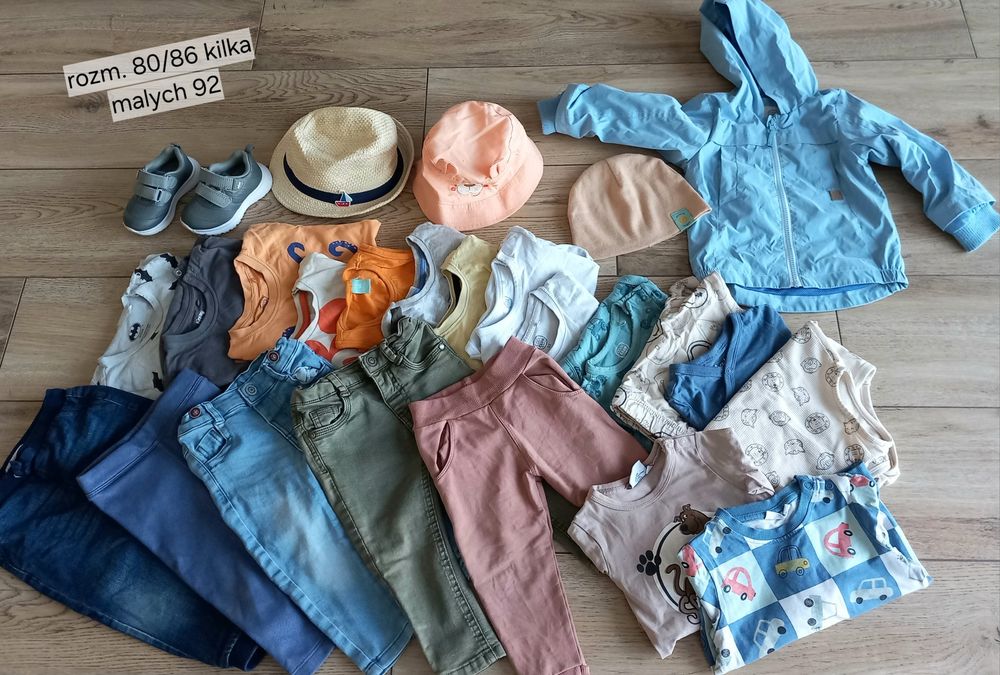 Paka dla małego chłopca r 86/92 body spodniw bluzki kurtka buty Befado