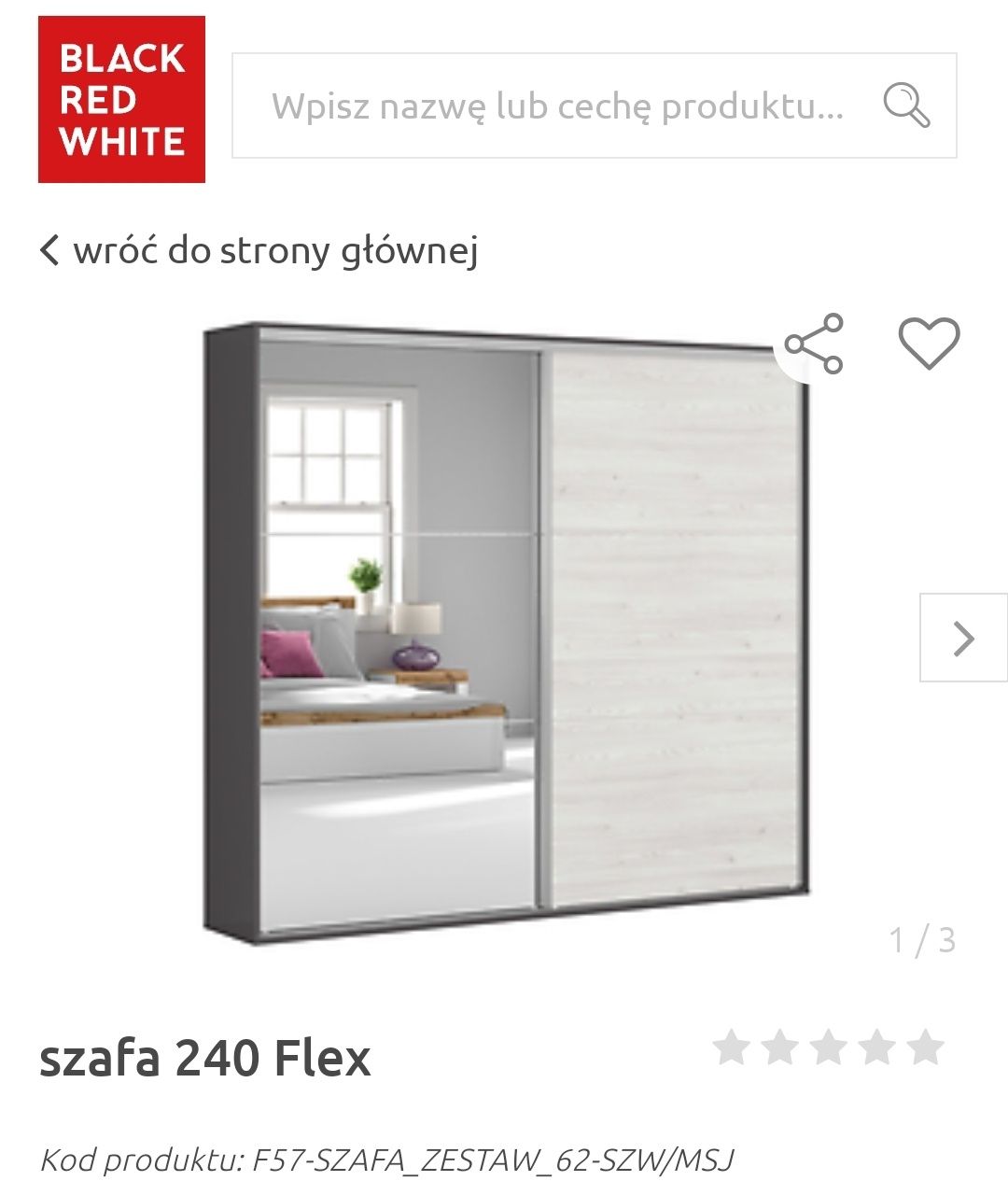 Szafa flex 240 Black Red White