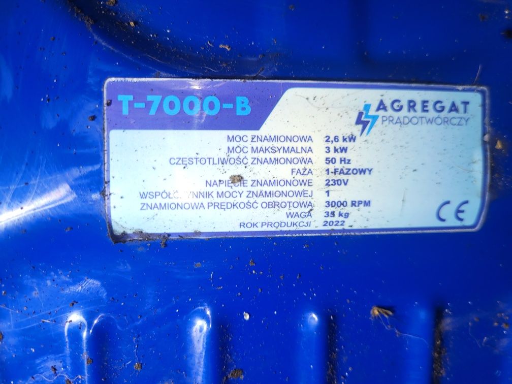 generator prądotwórczy thunder t-7000b 2600w