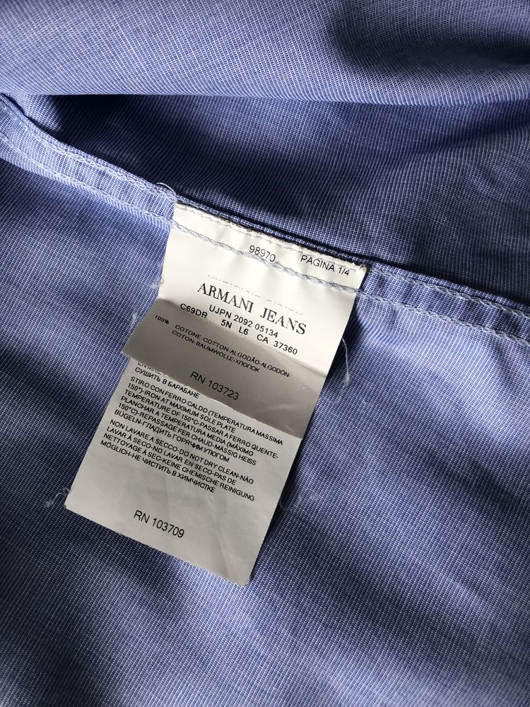 Оригінальна чоловіча сорочка armani jeans XL-XXL