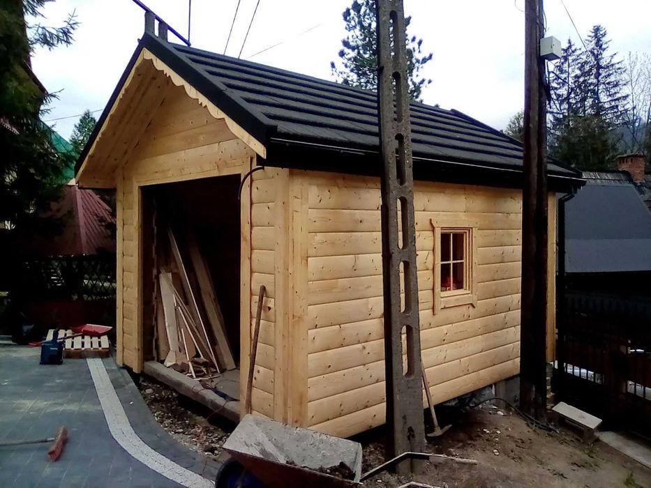 Domek drewniany , Dom szkieletowy całoroczny 25cm ściana