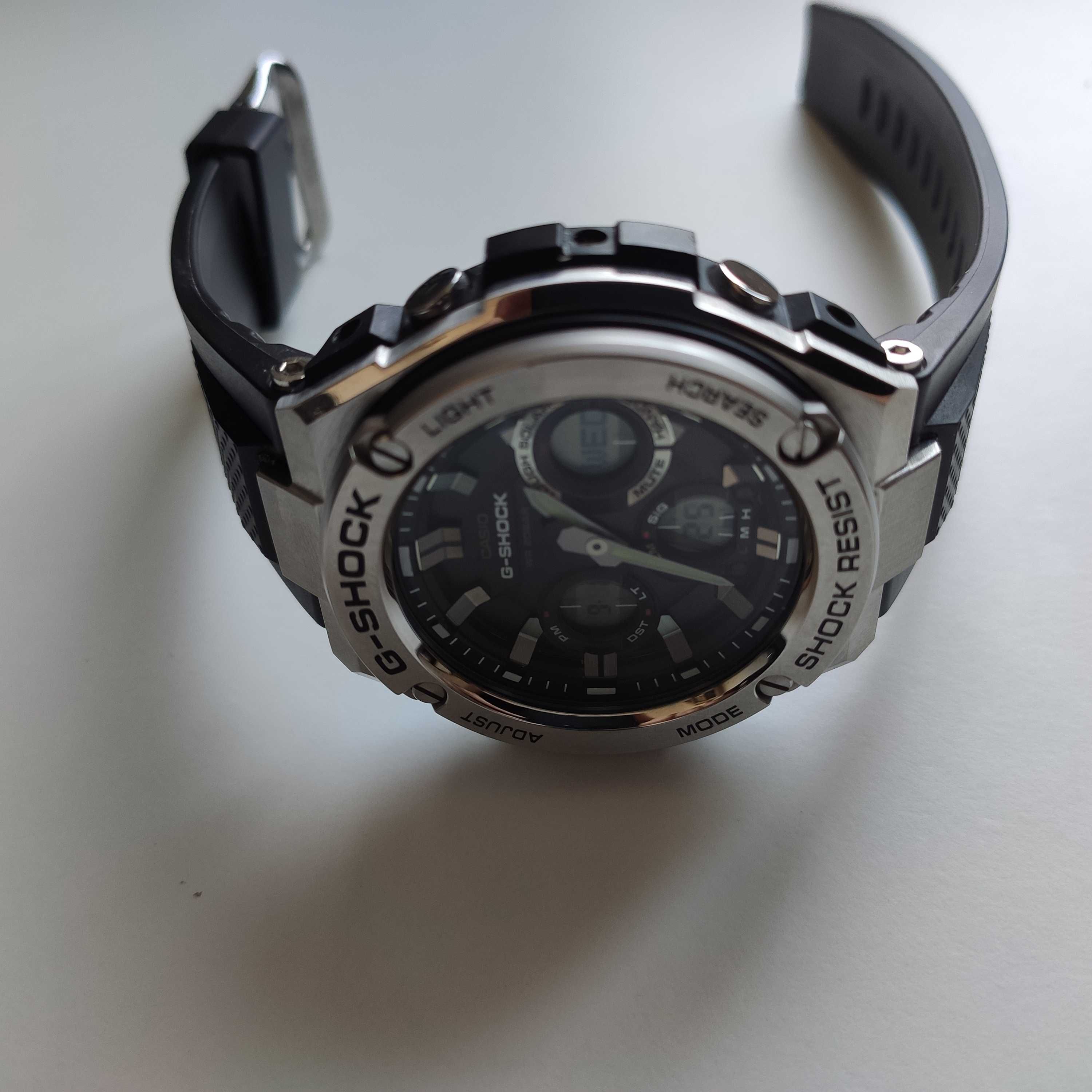 Casio G-Shock męski GST s110 SOLAR zegarek srebrny B100 W110 W130