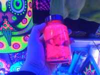 Краски флуоресцентные ГУАШЬ флюрные красный розовый алый