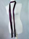 Długi wąski szalik ozdobny skinny scarf stylowy dodatek fioletowy