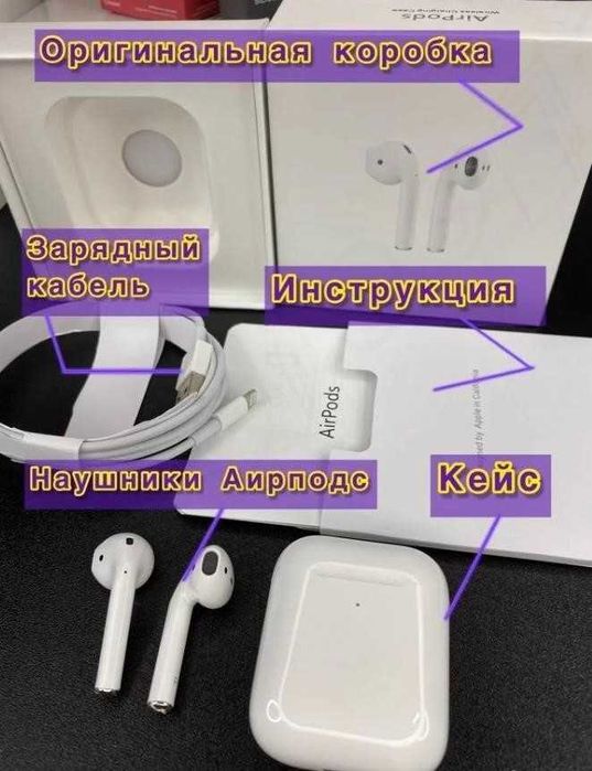 Навушники Топової якості Airpods 2 1в1