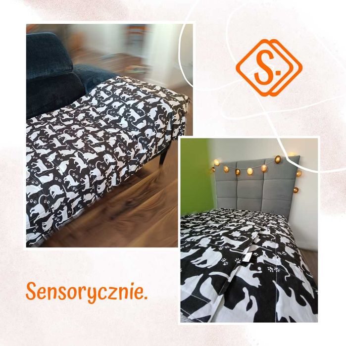 80x110 Kołdra obciążeniowa sensoryczna terapia SI dla dzieci WZORY