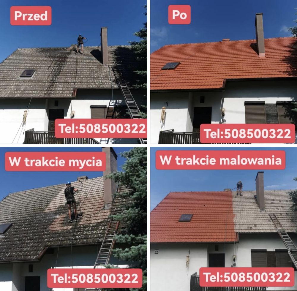 Czyszczenie dachów, malowanie dachów, malowanie dachu