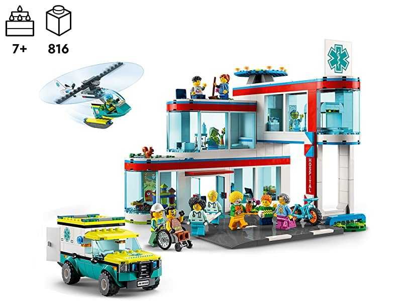 LEGO 60330 City Szpital - MEGA ZESTAW DLA MŁODYCH MEDYKÓW - 816 el.