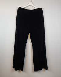 Spodnie czarne welurowe z szerokimi nogawkami rozmiar XXL Marks&Spence