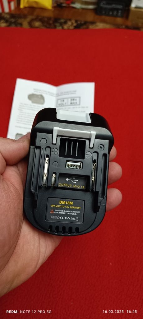Адаптер для аккумулятора литий-ион dewalt-makita