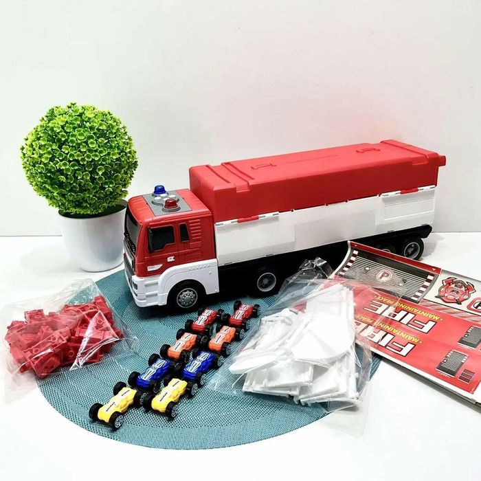 Трейлер/фура ігровий гараж/трек 2в1  два кольори (660-S17-18)