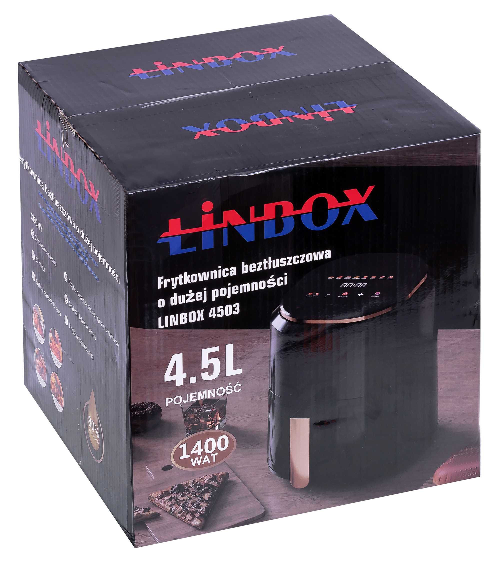 [OUTLET] Frytkownica 4,5L 1400W beztłuszczowa Linbox POLSKIE MENU
