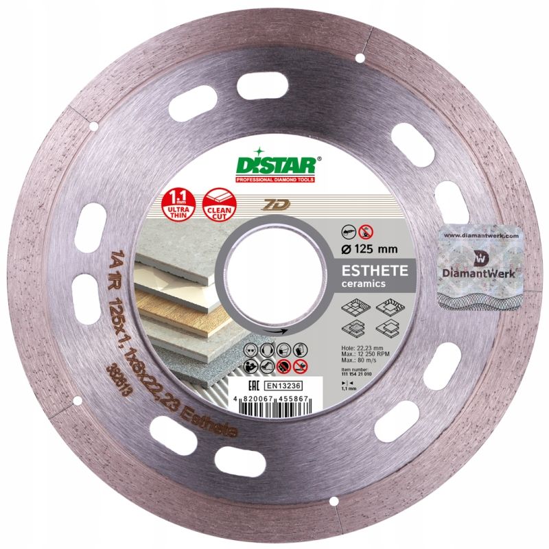 Tarcza Diamentowa Do Cięcia Gresu Płytek Distar Esthete 125Mm