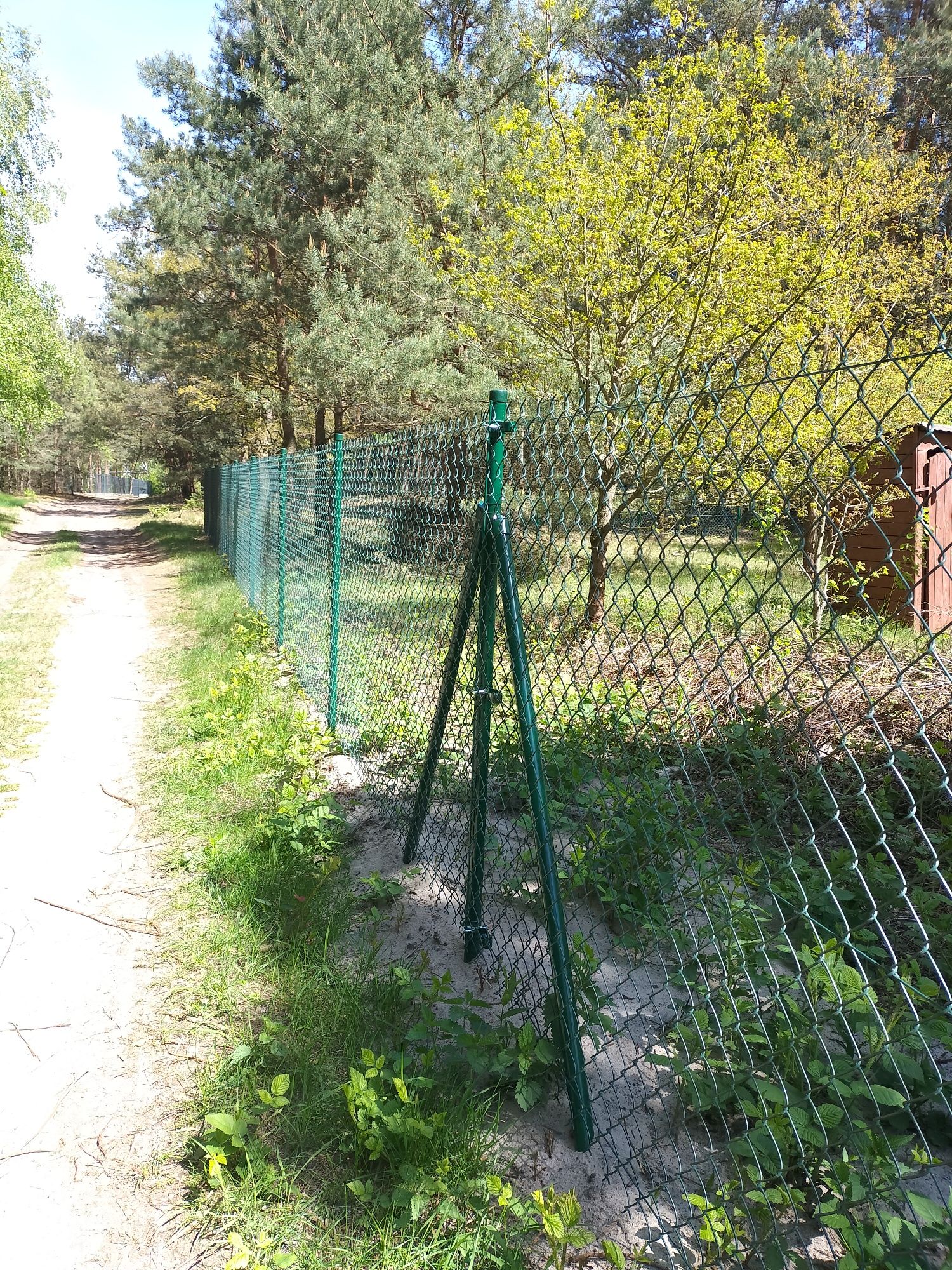 40zł kompletne Ogrodzenie SIATKA Powlekana, 1,5m, grafit, ogrodzeniowa