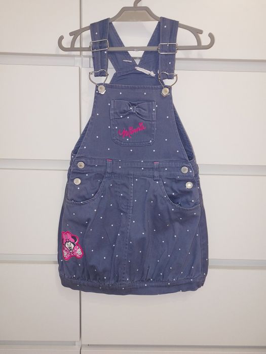 Sukienka na szelkach bombka z kieszeniami myszka Minnie Disney 98 cm