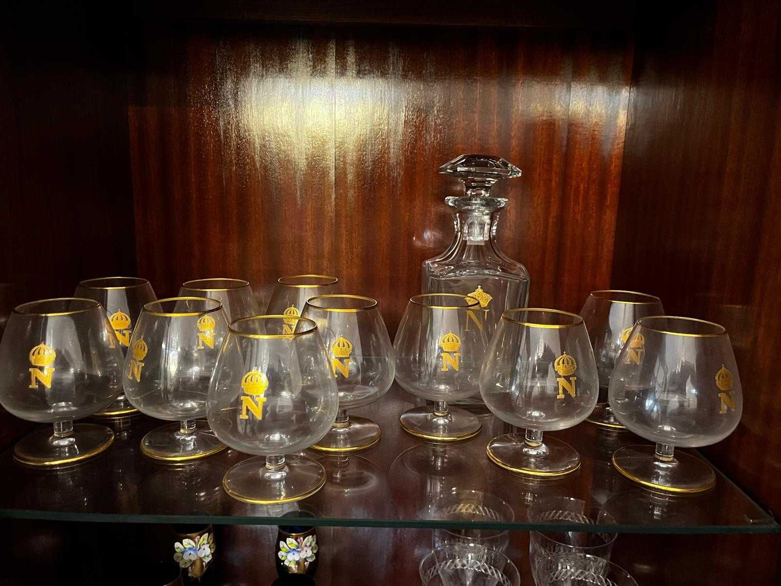 Conjunto de 11 copos de cognac com balão