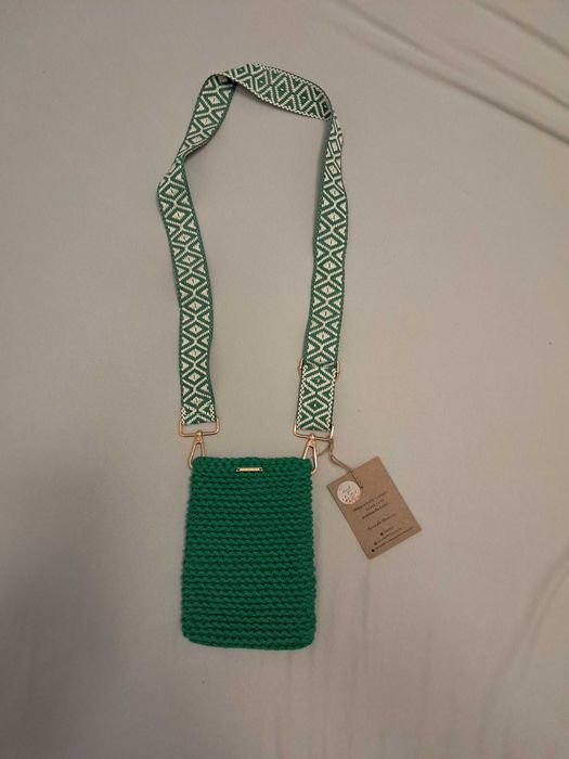 Torebka, saszetka damska na telefon, drobiazgi, ręcznie robiona, nowa