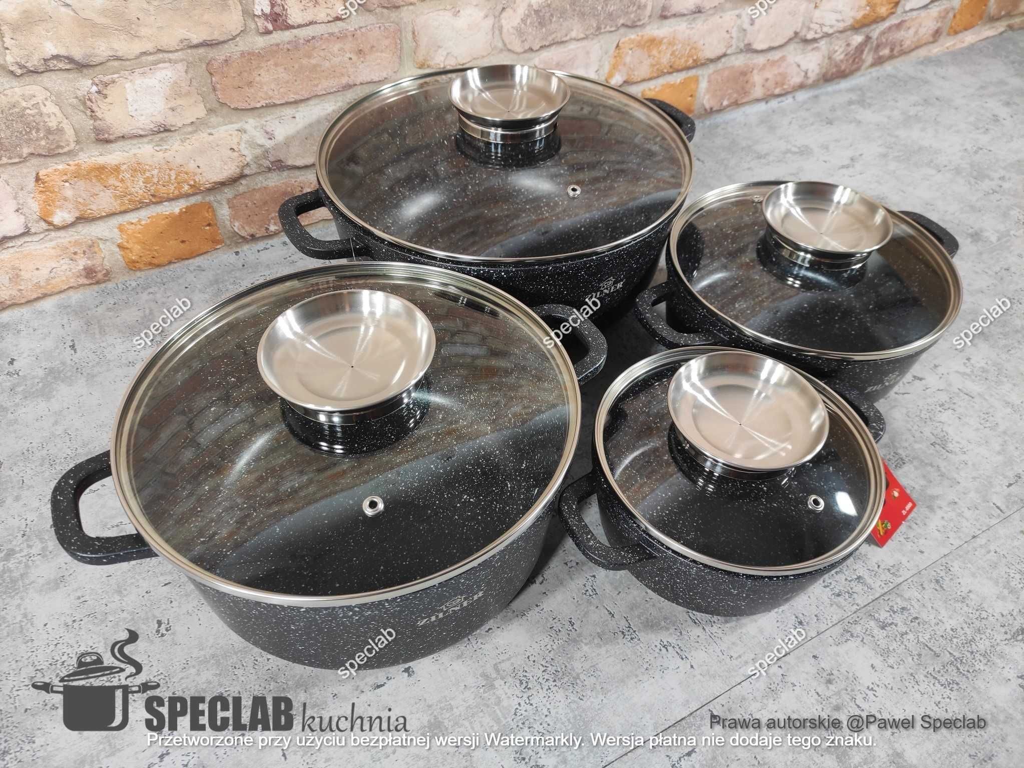 Zestaw garnków ZILNER ZL-8900. Gaz, indukcja, halogen, piekarnik