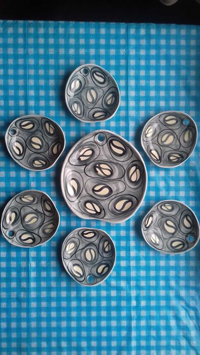 Ceramiczny komplet"Z dziurą"E.Piwek-Bialoborska(pikasiak) Włocławek 57