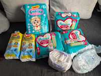 Трусики Pampers Pants 5, чібіко, підгузки Happy, трусики для плавання