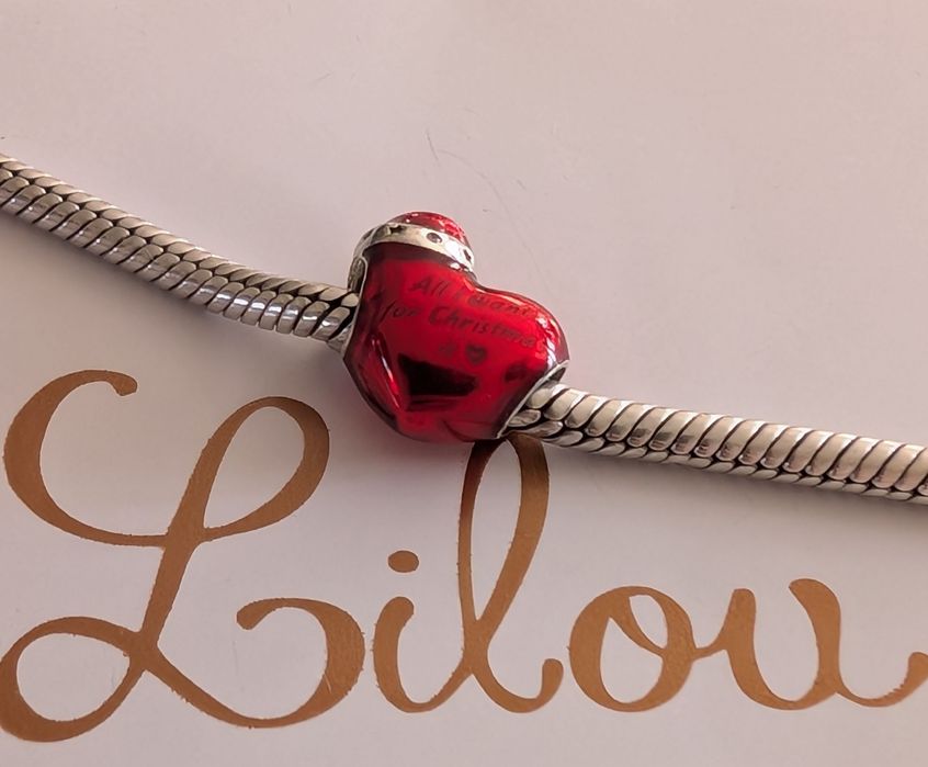 Pandora charms świąteczne serce srebro