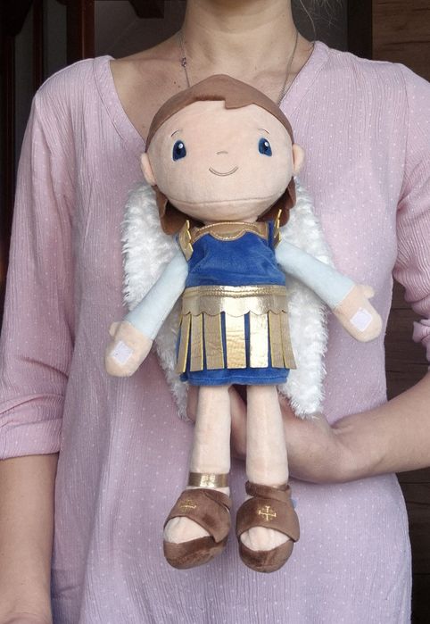 Lalka szmacianka maskotka chłopiec anioł Świętulanka archanioł Michał