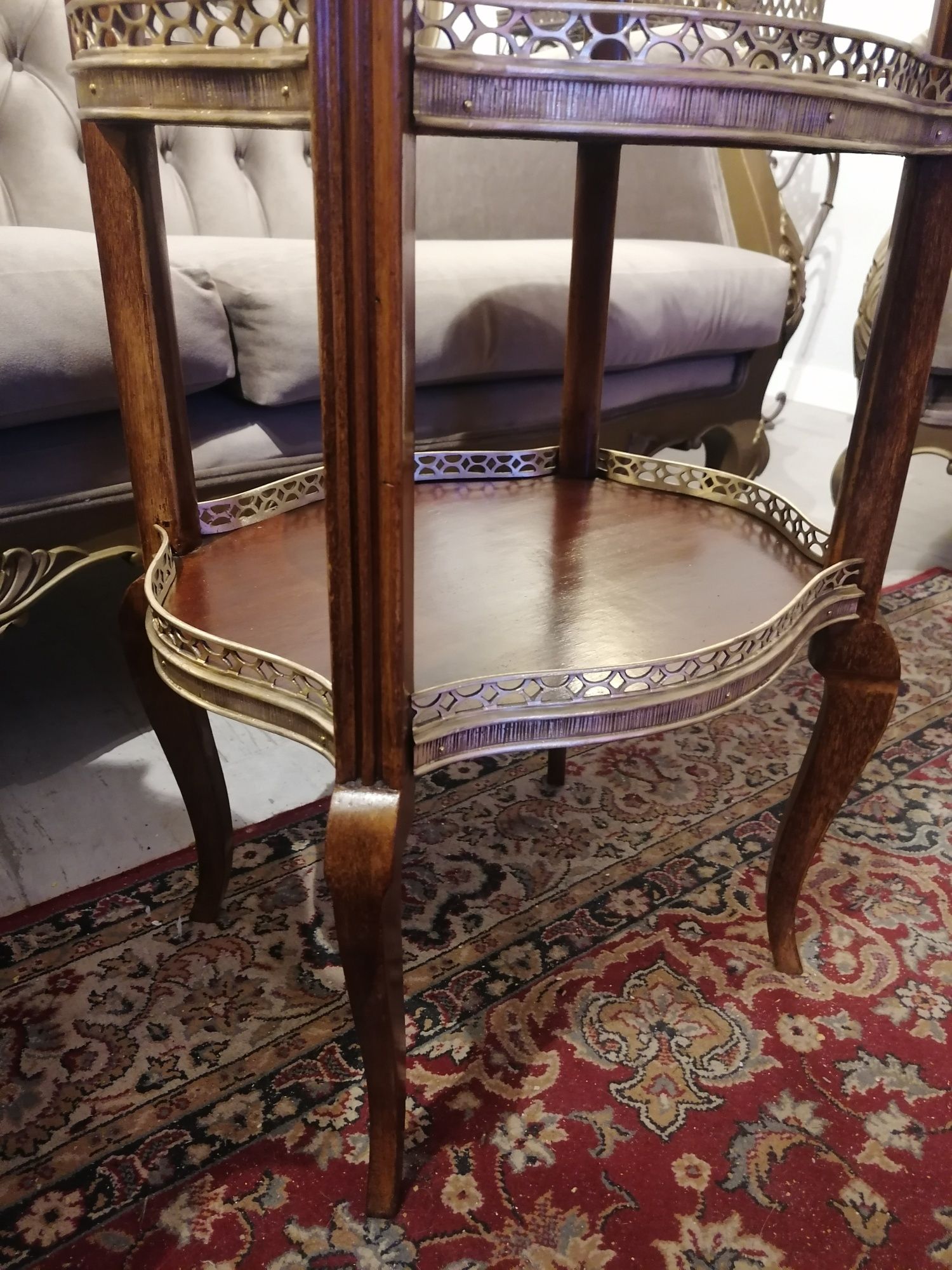 Par guéridons (mesas apoio cabeceira "Sofa tables") Luís XV / Napoleão