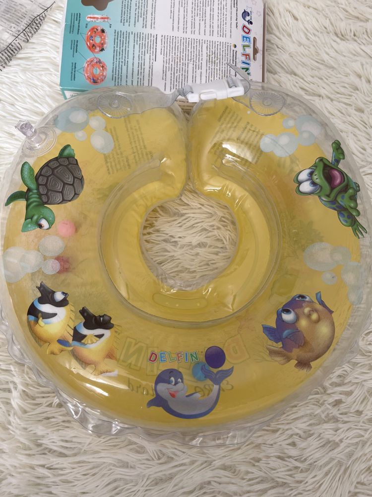 Двосторонній надувний комірець,круг на шию для купання немовлят