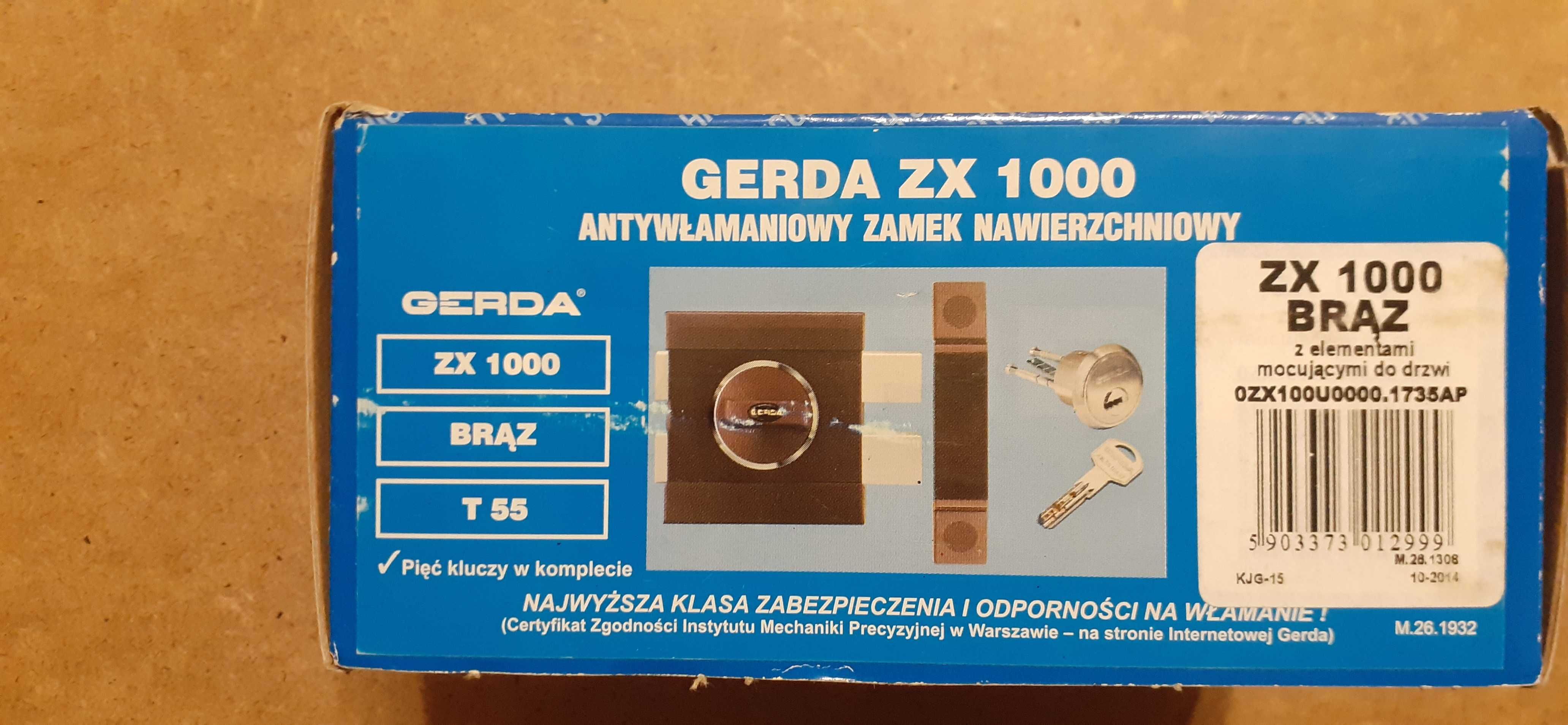 Zamek nawierzchniowy antywłamaniowy Gerda ZX 1000 (dost. dwie sztuki)