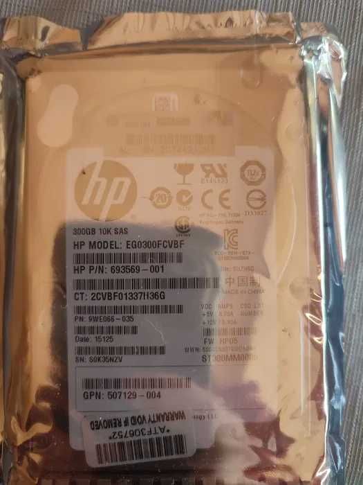 Disco HP 300GB SAS 6G 10K MSA Storage