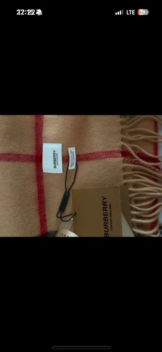 Szal Burberry kaszmirowy