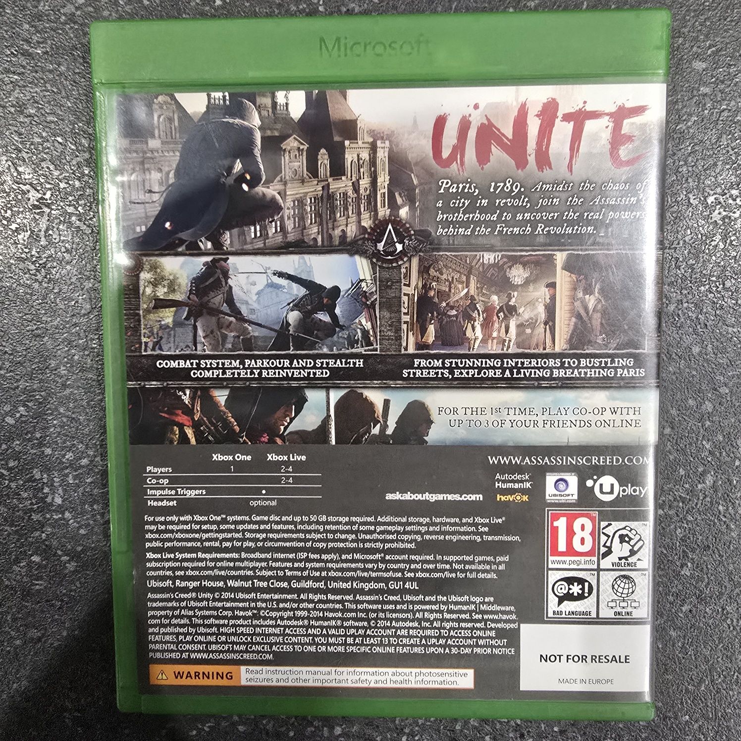 Assassin's Creed UNITY xbox one wersja PL