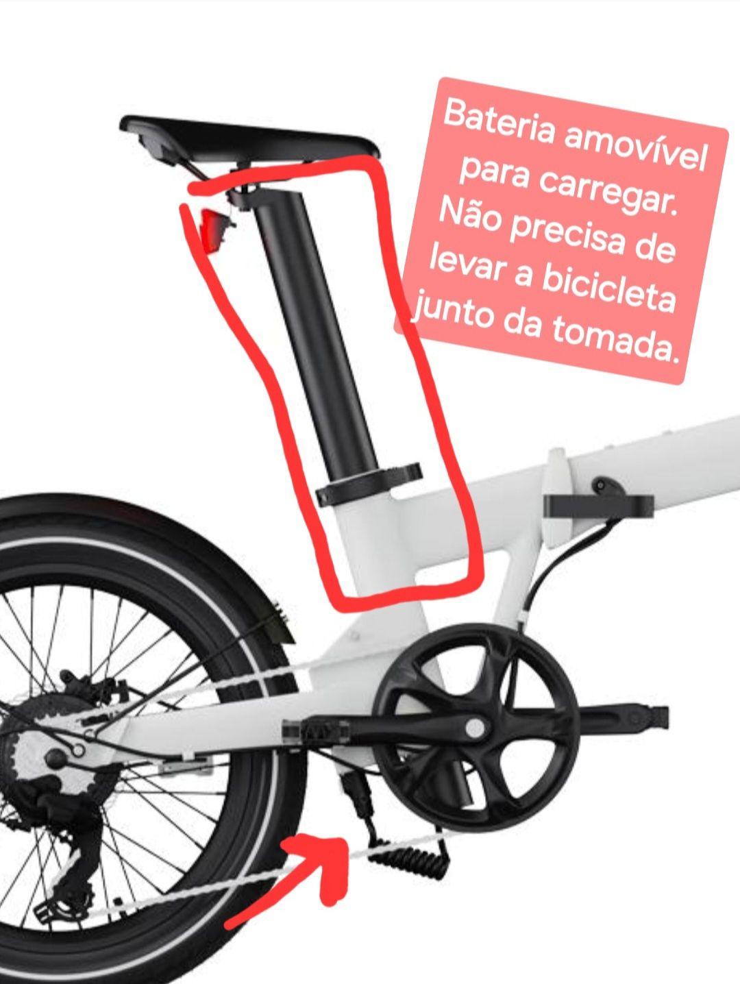 Bicicleta eletrica dobrável 100% nova com garantia EOVOLT AFTERNOON