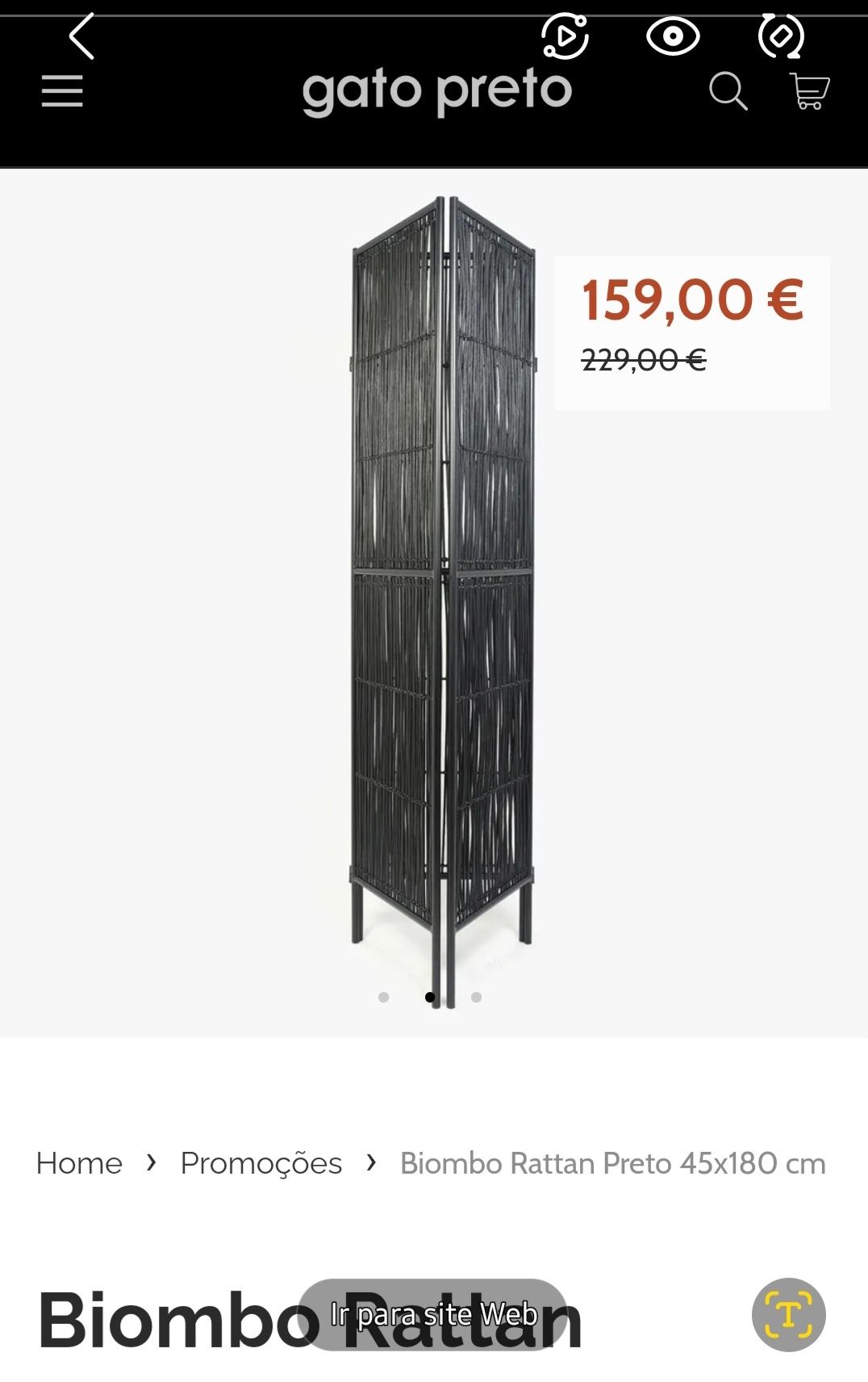 Biombo loja Gato Preto