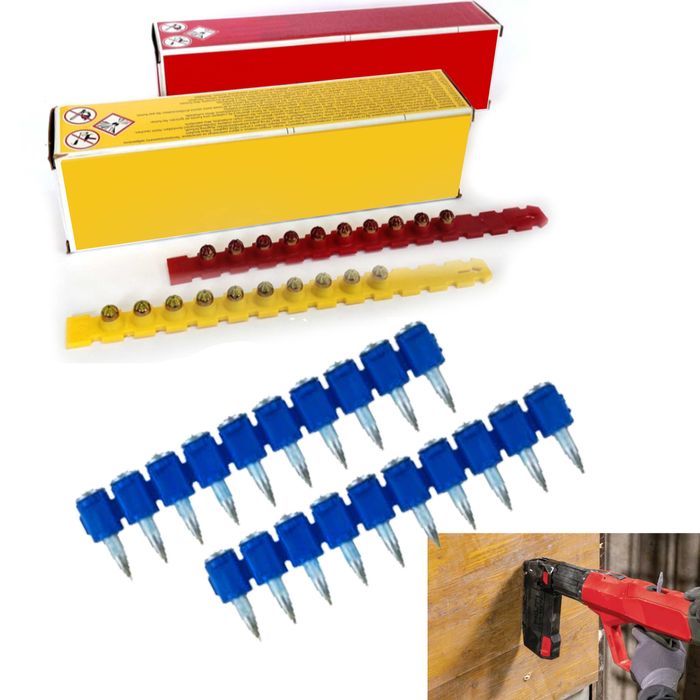 Gwoździe 15mm + Naboje czerwone do osadzaków Hilti DX460 100szt FV,24H