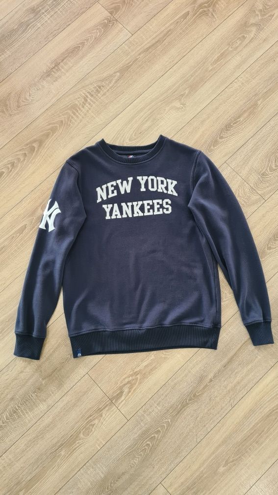 Bluza Crewneck New York Yankees. Granatowa. Rozmiar L. Majestic NY.