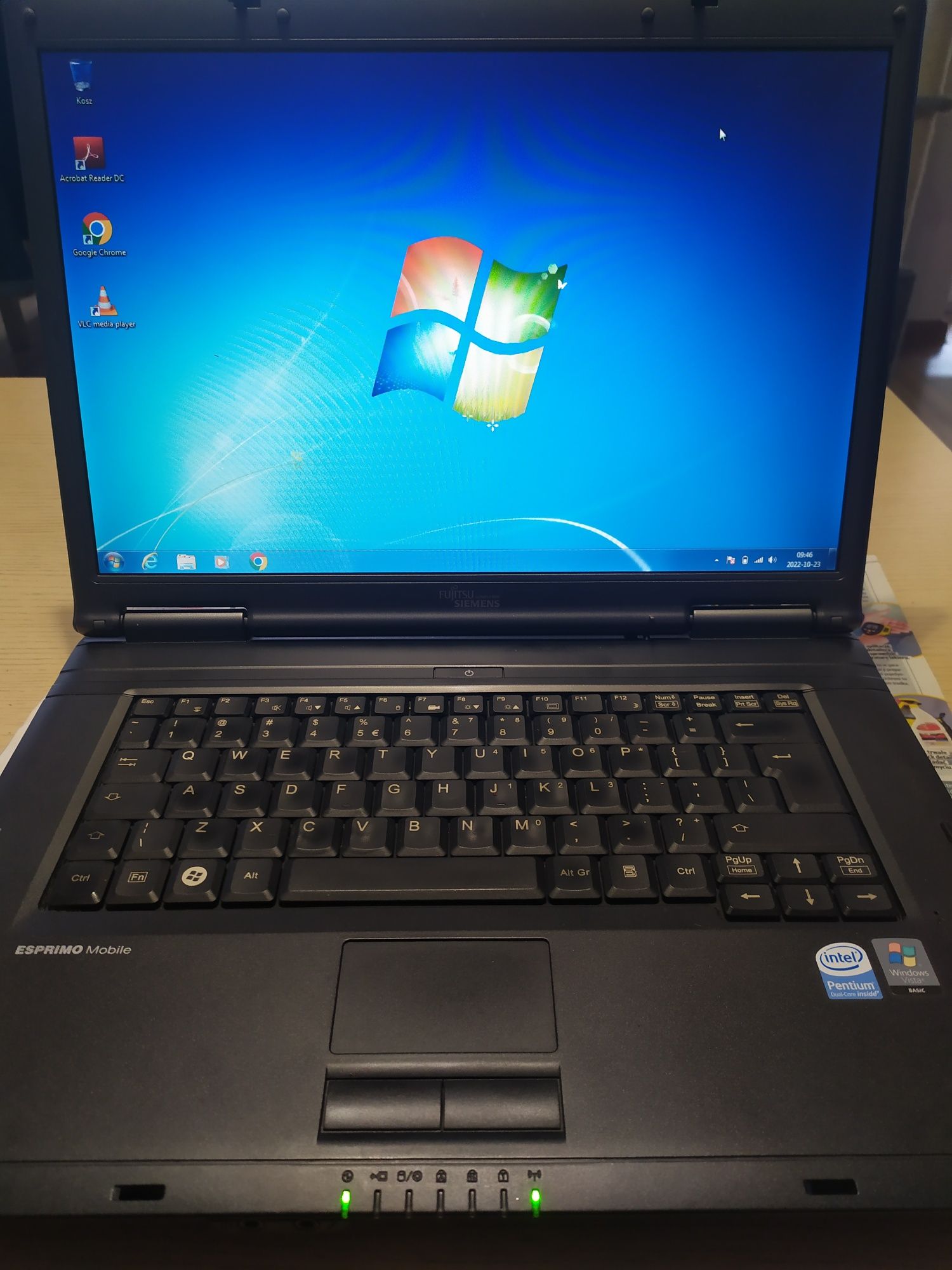 Laptop Fujitsu Siemens V5535 2x2GHz, 3GB ram, dysk SSD