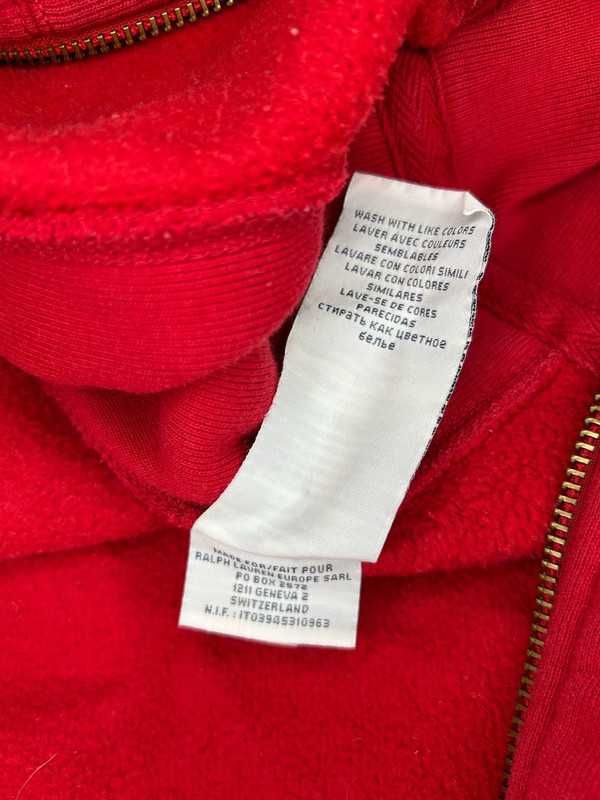 Ralph Lauren bluza rozpinana męska czerwona z kapturem L