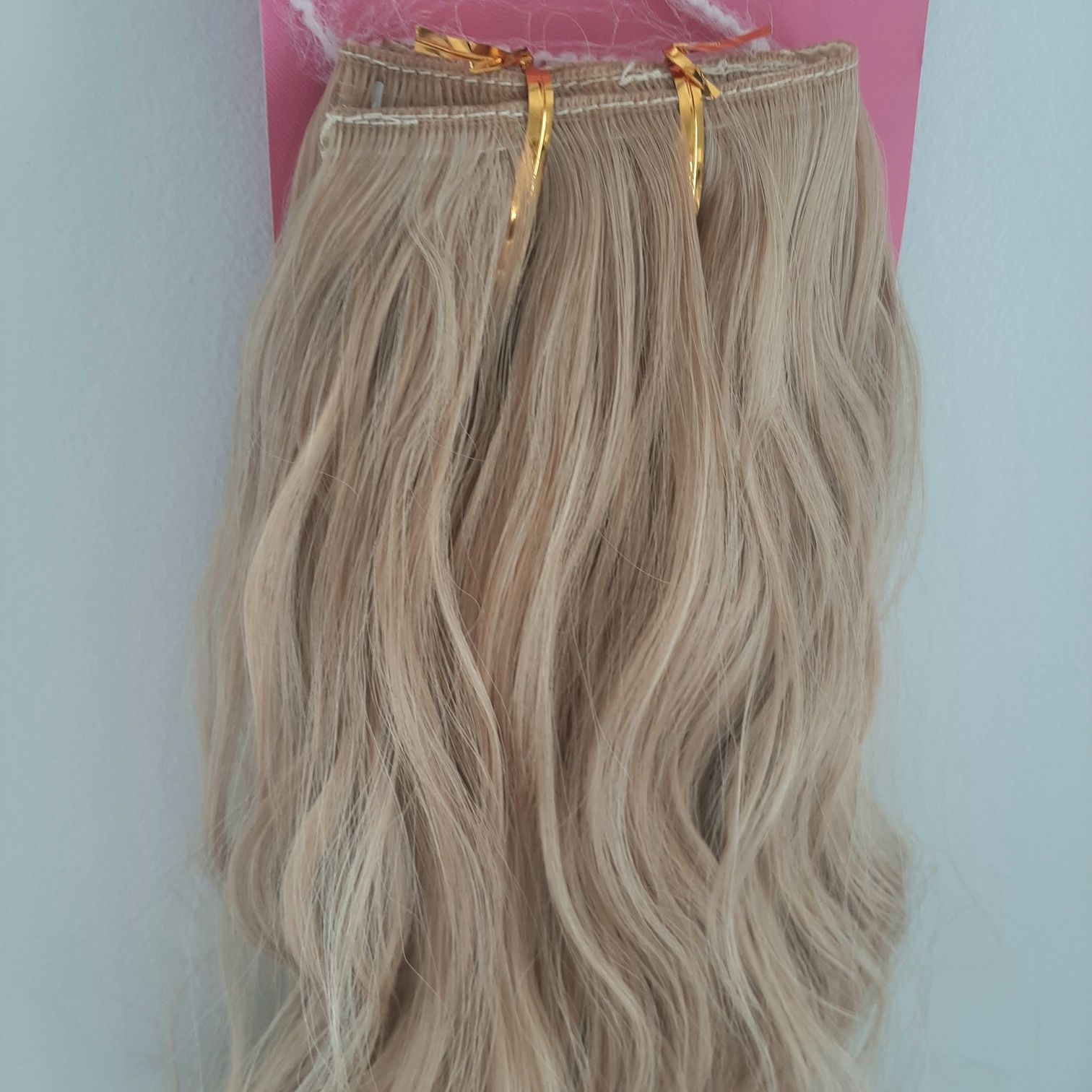 Włosy doczepiane na klipsy blond clip in