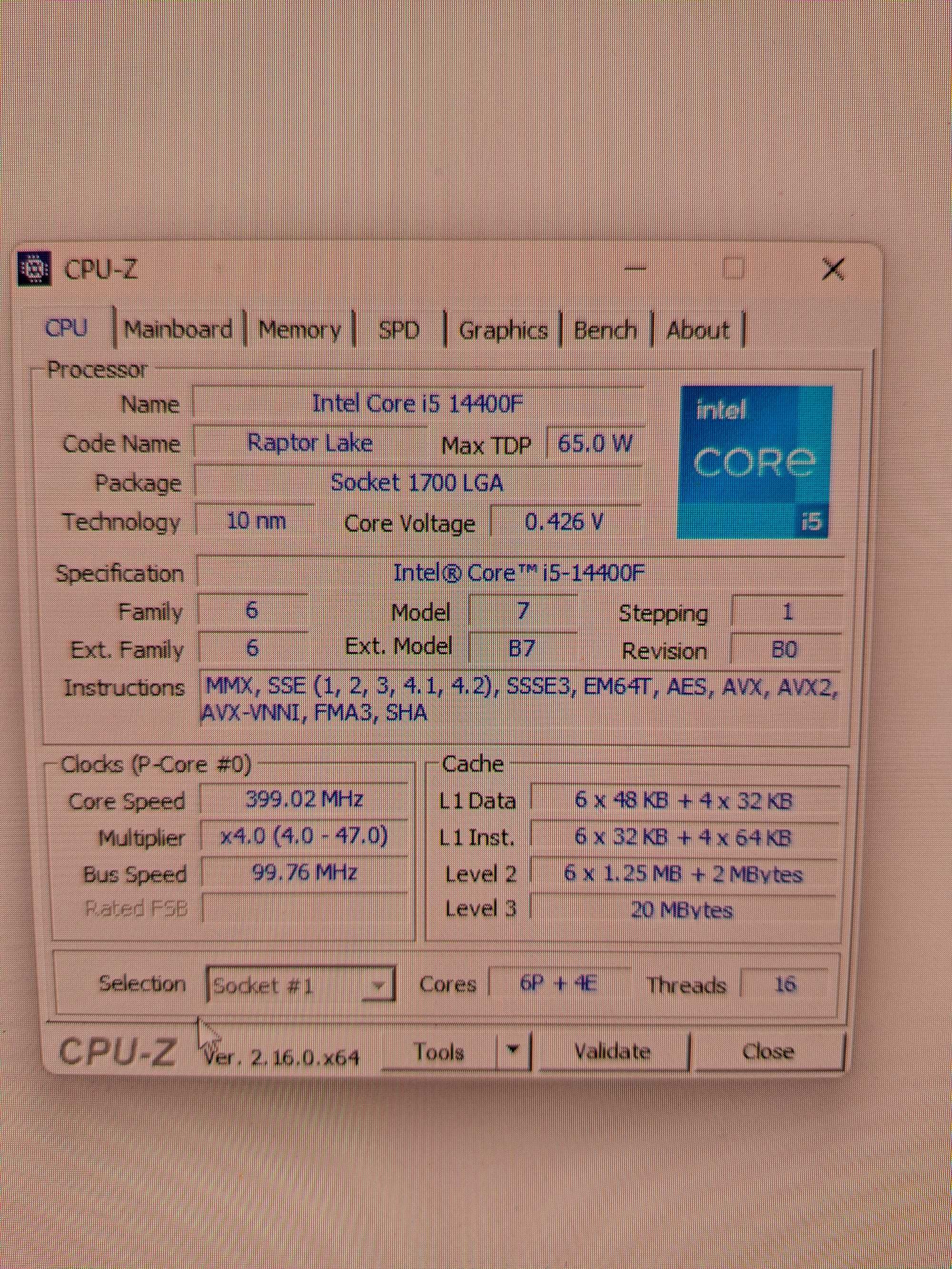 Комплект: core i5 14400f, asus prime b660m-k d4, Samsung DDR-2400