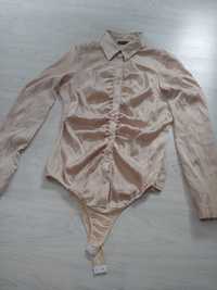 Koszula z kołnierzykiem elegancka bluzka body na guziki