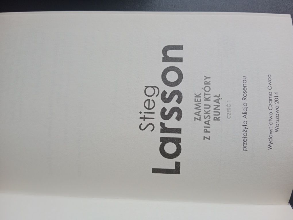 Książka stieg Larsson millennium zamek z piasku który runął część 1