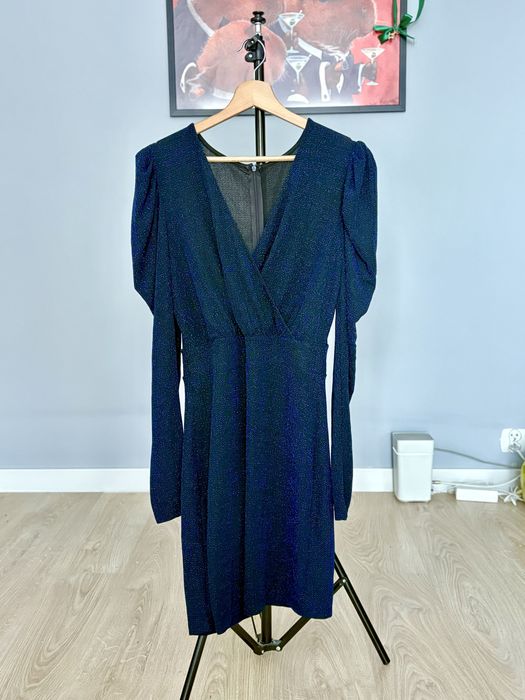 Sukienka niebieska brokatowa